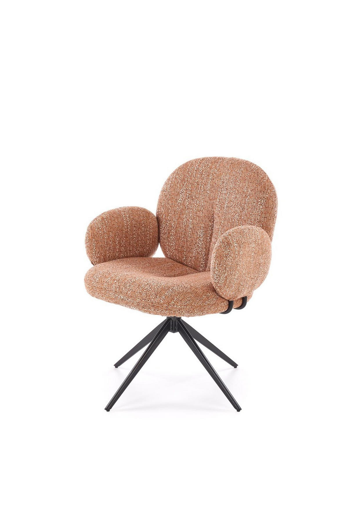 Sessel BERRY 360° gepolstert Rotbraun - Rotbraun, Textil (65/83/64cm) - Lookway