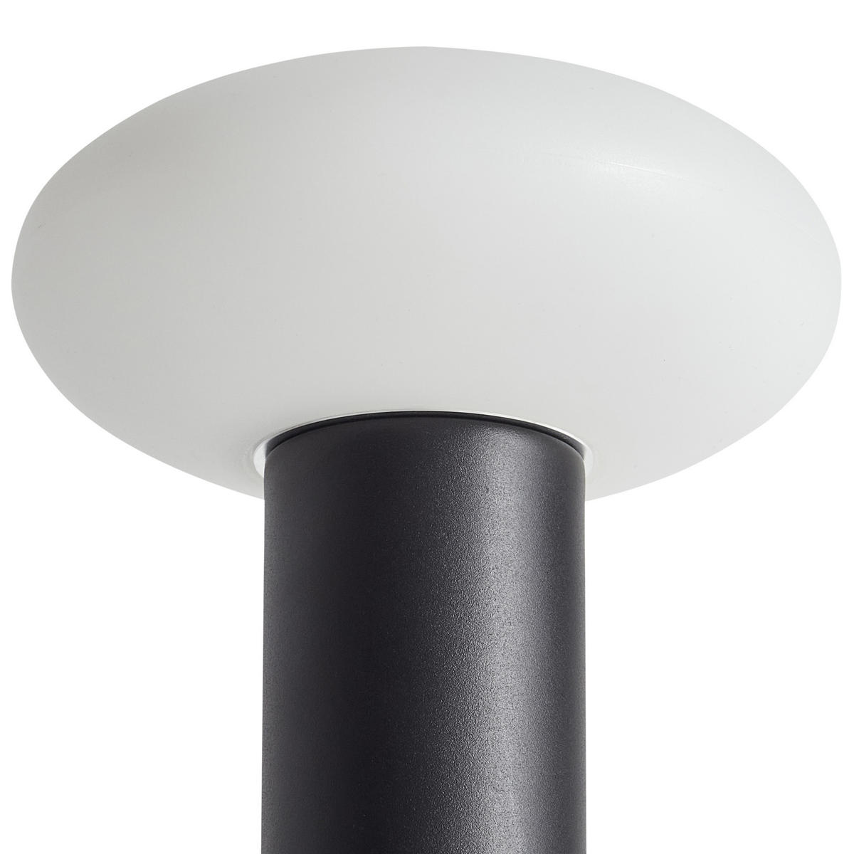 LED-TISCHLEUCHTE Schwarz/Weiß Buayan - Schwarz/Weiß, Metall (15/15/25cm) - Beliani