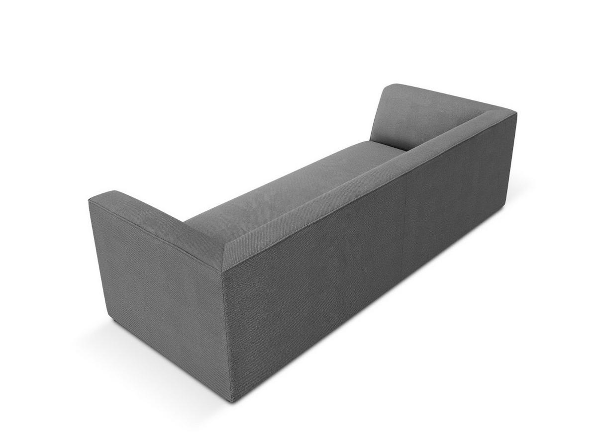SOFA Ruby aus strukturiertem Stoff grau 3 Sitzplätze - Grau, Textil (93/69/232cm) - Micadoni