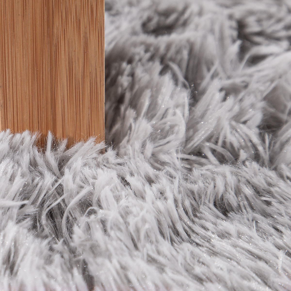 HOCHFLORTEPPICH 200/200 cm Silky 591 - Silberfarben, Textil (200/200cm) - Paco Home