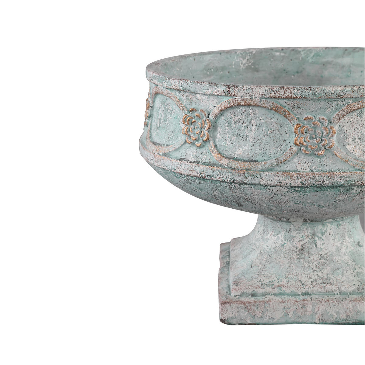 KERZE Artas Blau 32/32/32cm - Blau, Stein (32/32/32cm) - PTMD Collection