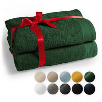 SAUNATUCH Dunkelgrün, 2er-Set - Dunkelgrün, Textil (80/200cm) - Blumtal