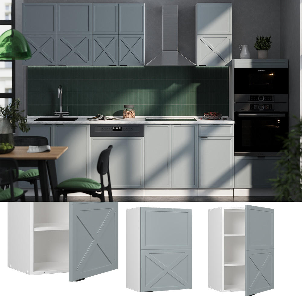 HÄNGESCHRANK Fame-Line Hellblau-grau 50 cm - Blaugrau/Weiß, Holzwerkstoff (50/72/34.1cm) - Vicco