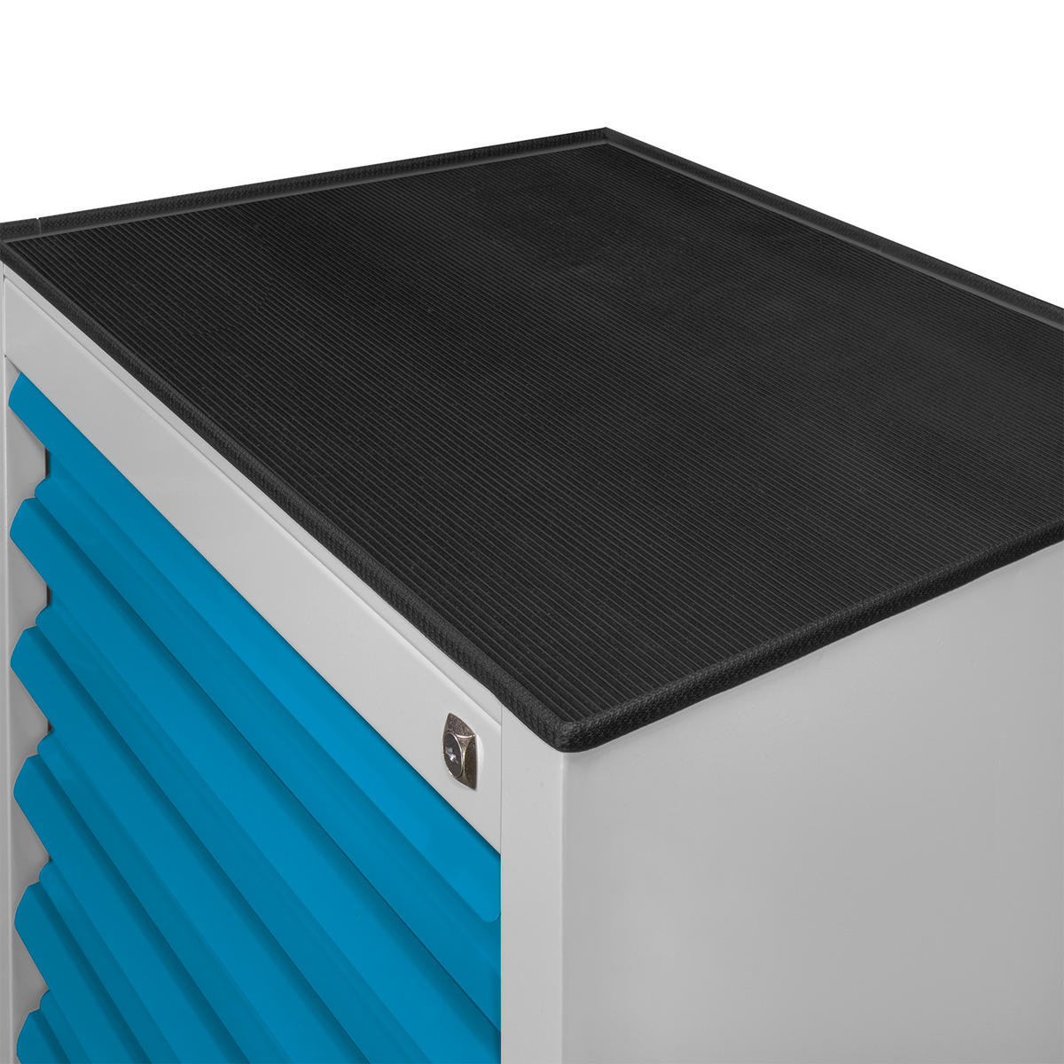 SCHUBLADENSCHRANK Kobra mit 8 Schubladen 90x71x55cm Lichtgrau/Blau - Blau/Grau, Metall (71/90/55cm) - PROREGAL