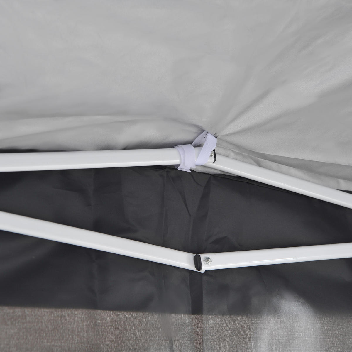 FALTPAVILLON 2x2 m mit 4 Seitenwänden Schwarz - Schwarz, Metall (200/240/200cm) - ComfortXL