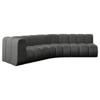 ECKSOFA modulares Sofa Karex-L1 - 308x194x70 cm Dunkelgrau - Dunkelgrau, Holzwerkstoff/Textil (308/194cm) - ALTDECOR