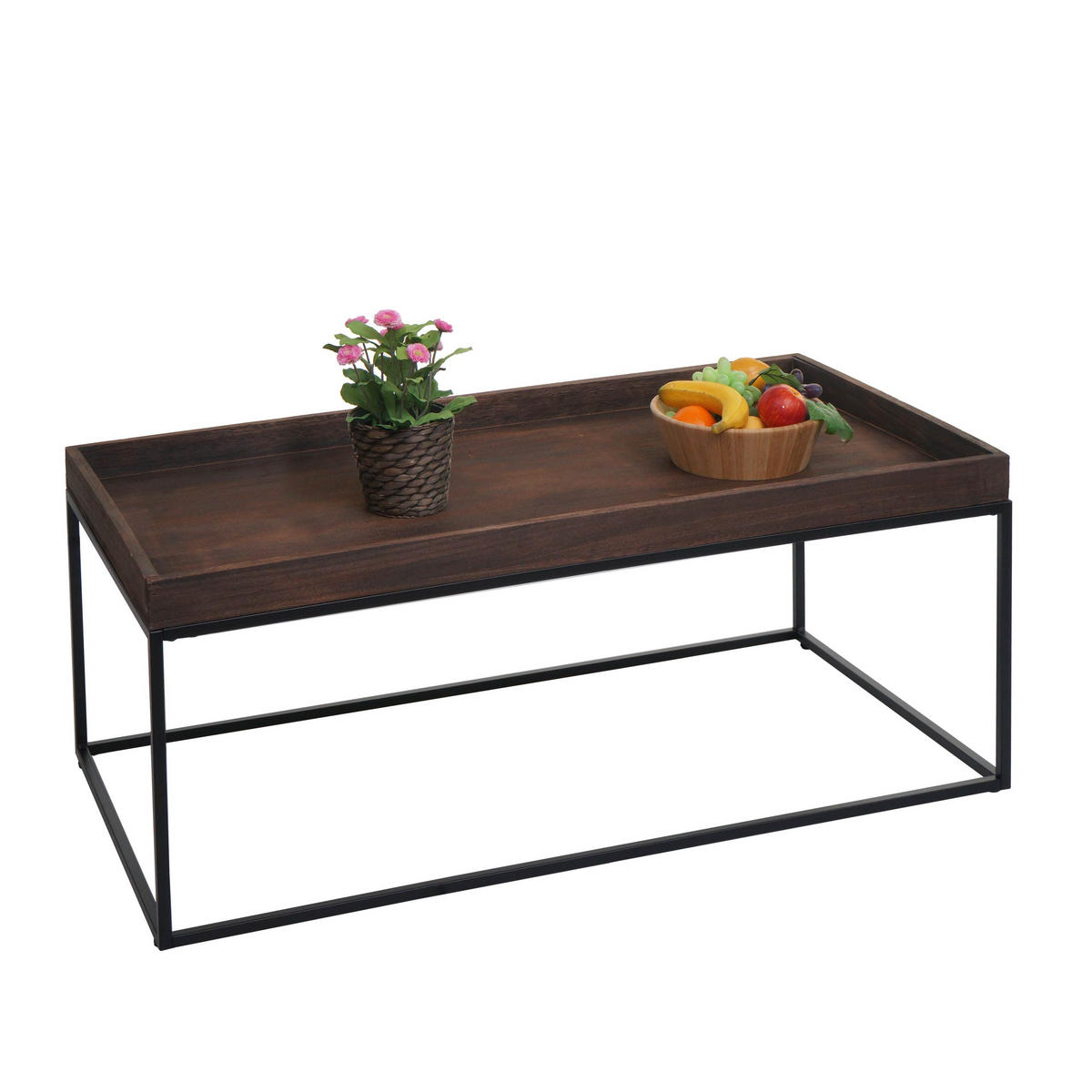 COUCHTISCH rechteckig Dunkelbraun - Dunkelbraun, Holz (60/110/46cm) - MCW