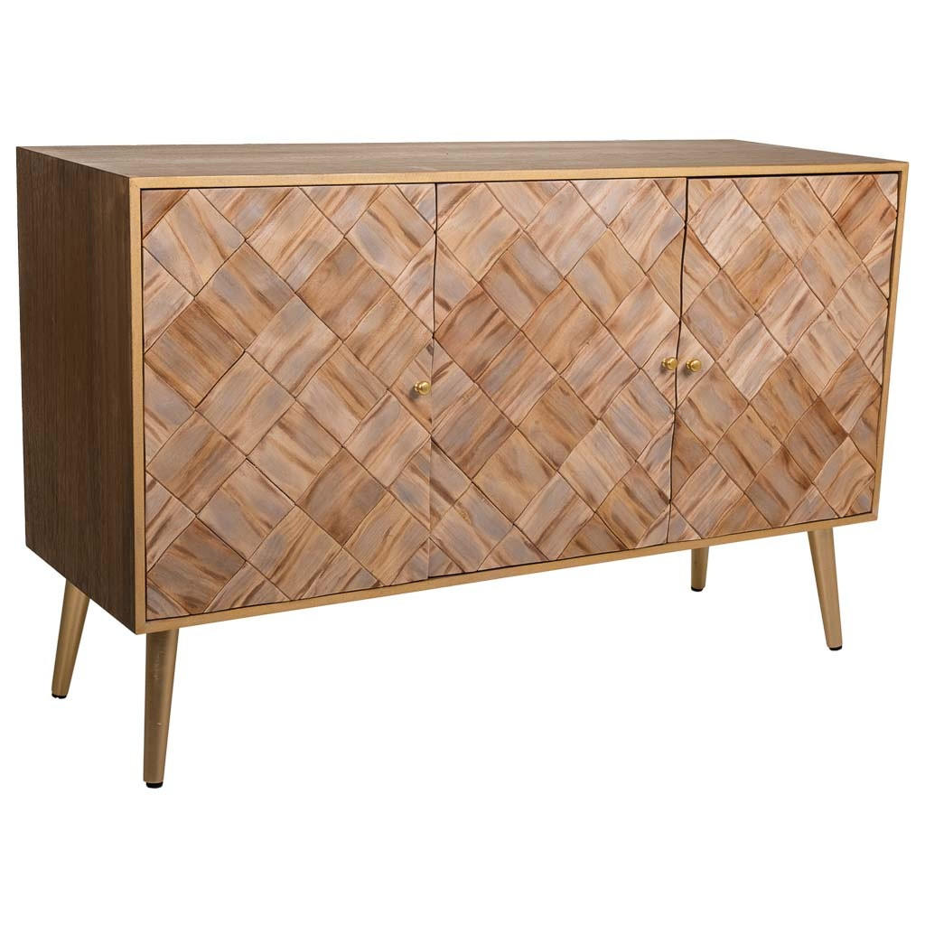 ANRICHTE aus Holz 120x42x71 cm - Braun, Holz (120/71/41.5cm) - Wanderlust