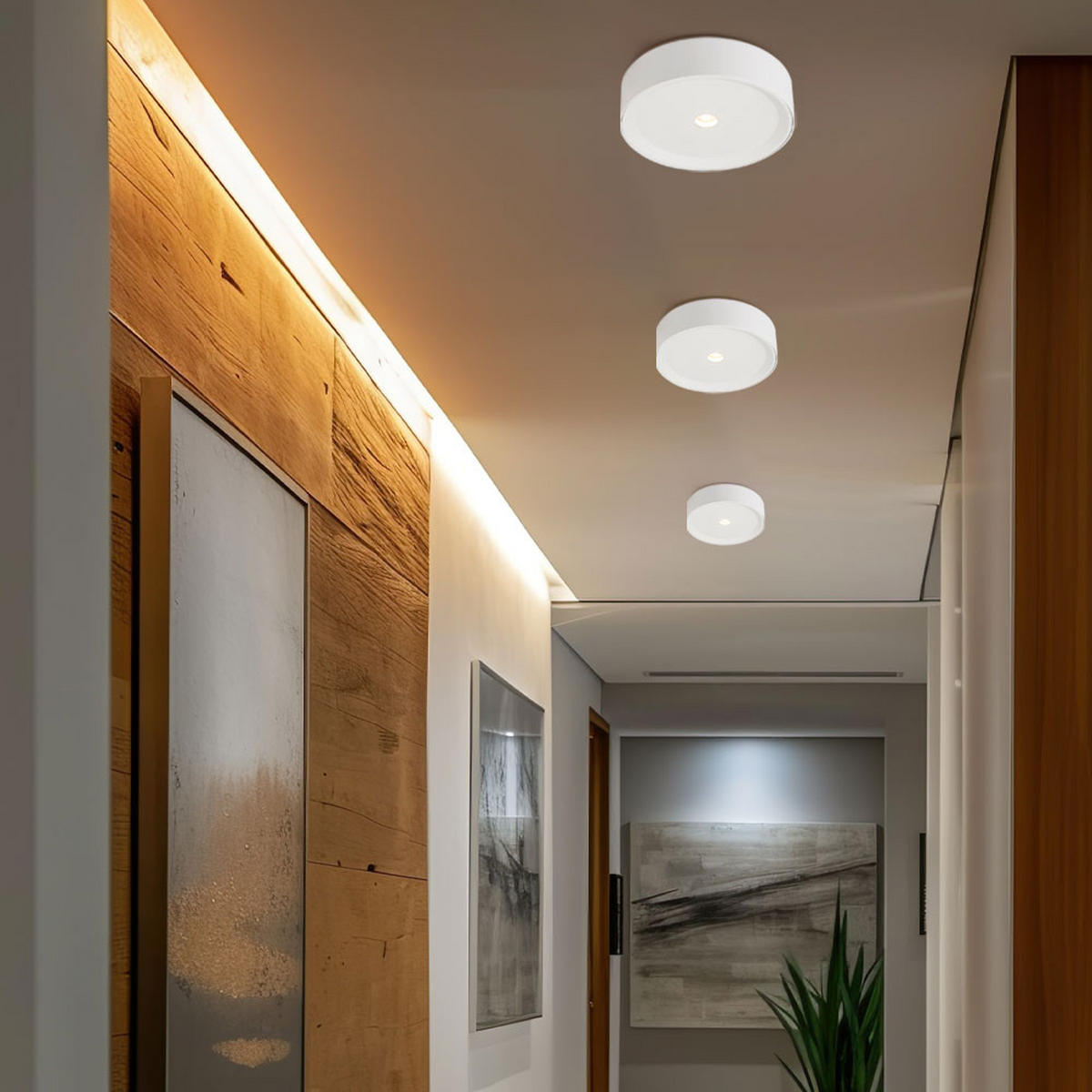 LED DECKENLEUCHTE Aluminium Weiß - Weiß, Metall (15/15/4cm) - Globo Lighting