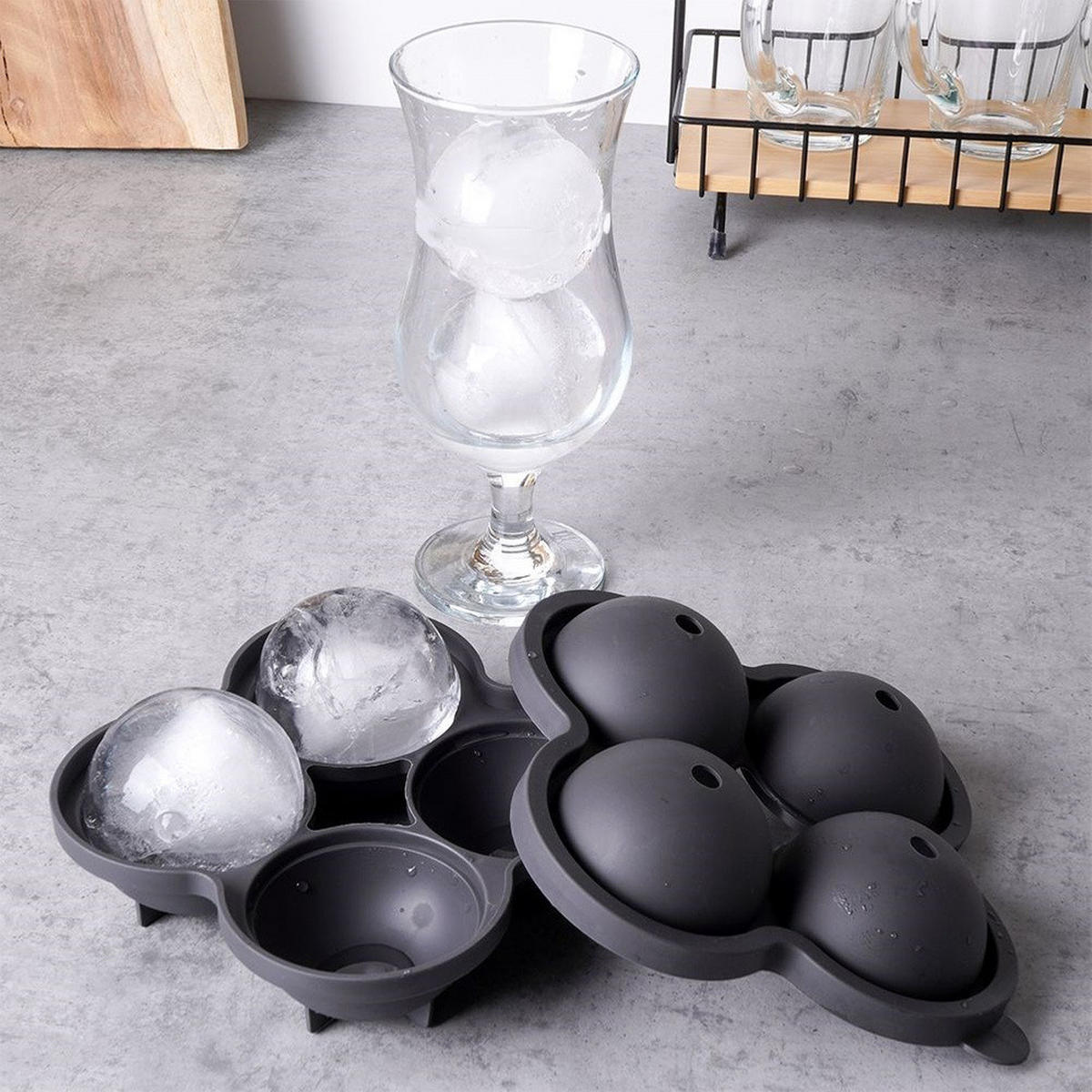 KUGELN für Whisky 16/15/7 cm - Anthrazit, Kunststoff (15/7/16cm) - Excellent Houseware