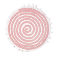 BADEMATTE Spiral 60 cm, Baumwolle - Pink, Textil (60/60cm) - Homescapes