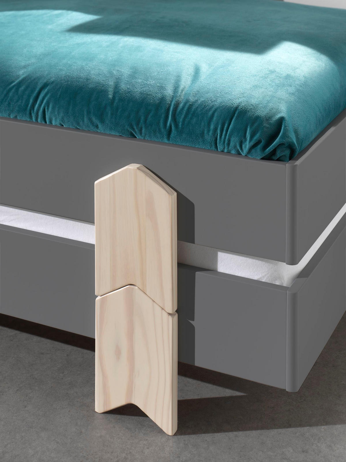 STAPELBETT (2er Set) Karlene 204x48x94 aus MDF in Grau - Grau, Holzwerkstoff (90/200cm) - 58aufmkessel