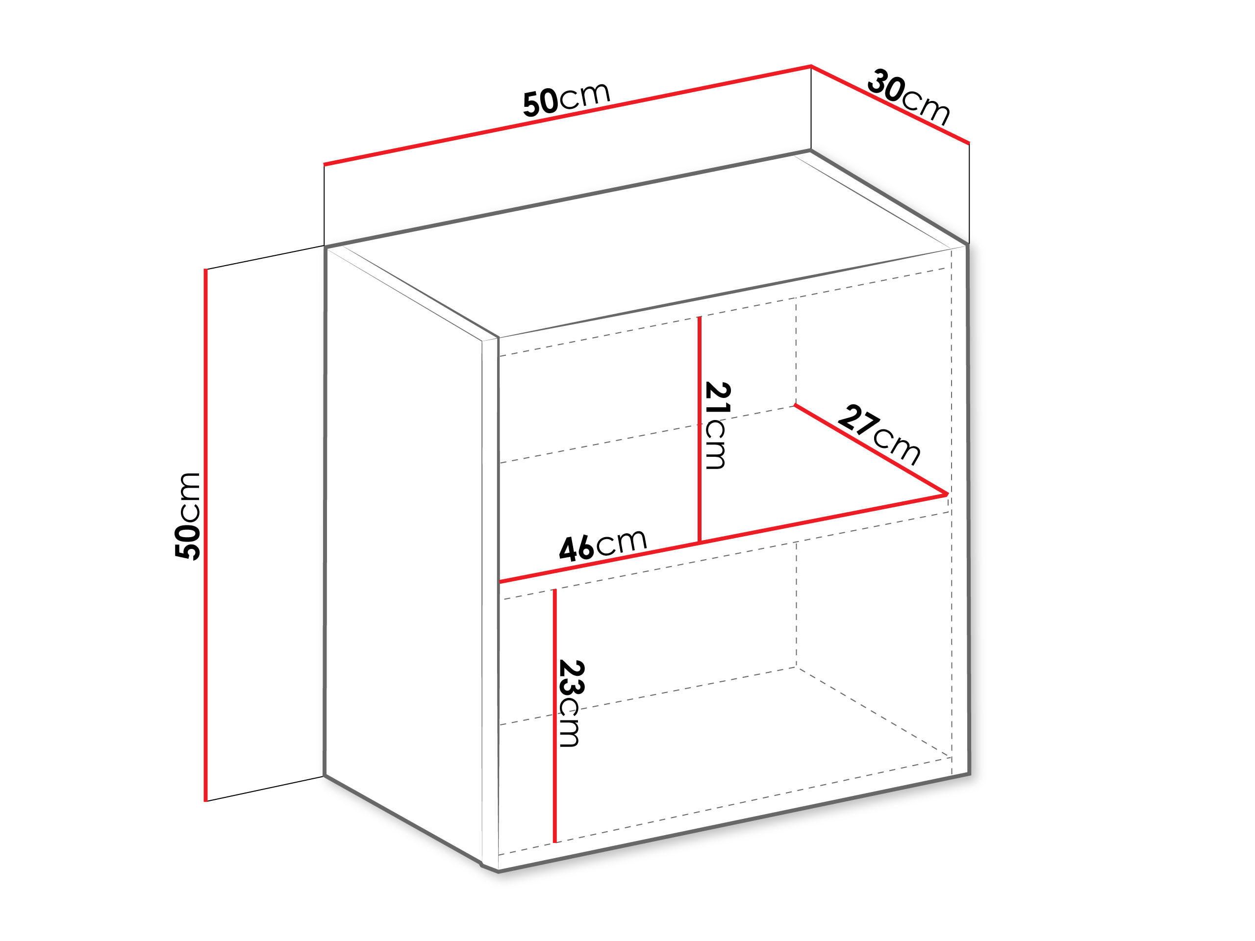 Thumbnail - Mirjan24 Hängevitrine, Eiche Wotan, Holzwerkstoff, Quadratisch, 50x50x30 cm, Wohnzimmer, Wohnwände, Vitrinenschränke