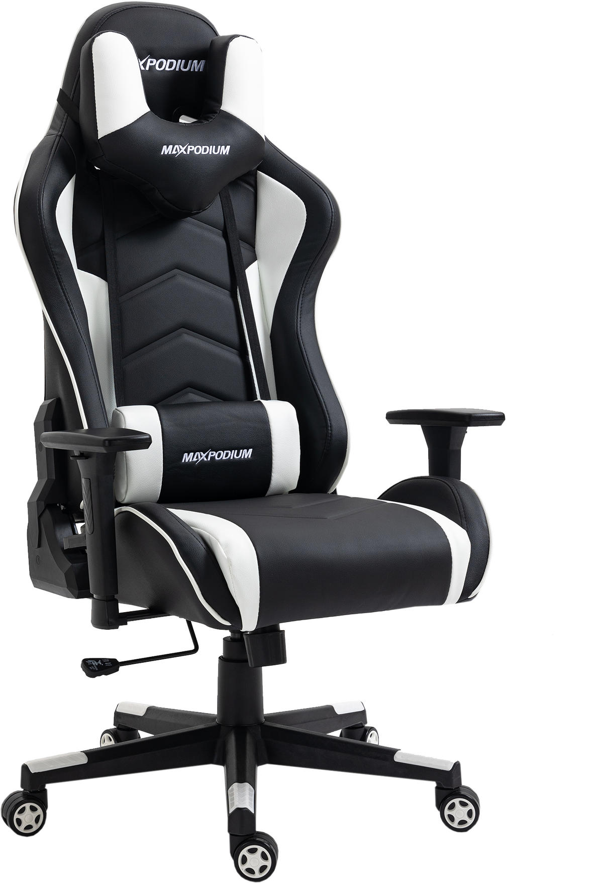 GAMING-STUHL Tactical Schwarz Weiß - Weiß, Metall (55/137/50cm) - MaxPodium