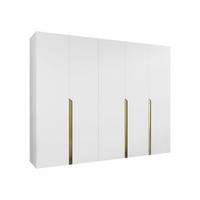 DREHTÜRENSCHRANK Mila I 250 - Goldfarben/Schwarz, Holzwerkstoff/Kunststoff (250/202/52cm) - MIRJAN24