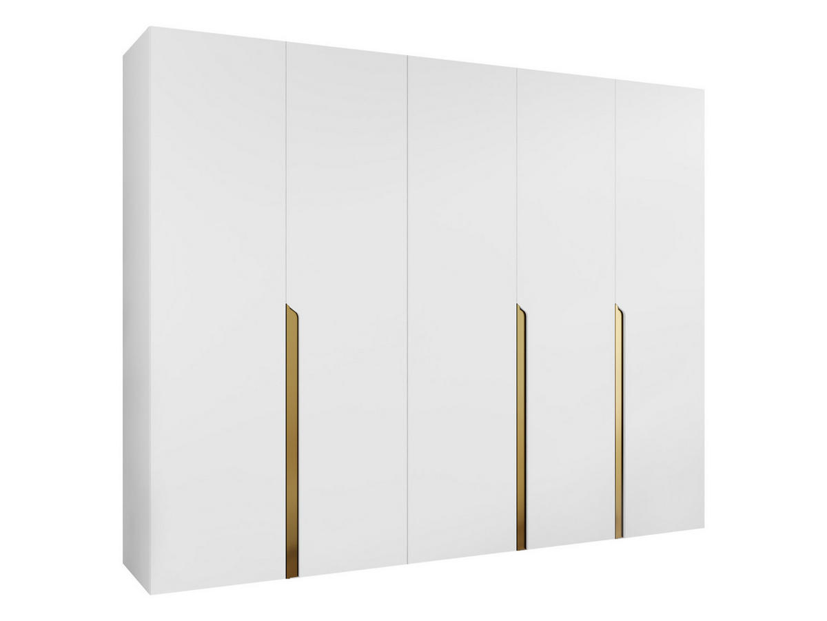 DREHTÜRENSCHRANK Mila I 250 - Goldfarben/Schwarz, Holzwerkstoff/Kunststoff (250/202/52cm) - MIRJAN24