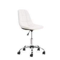 BÜROSTUHL Emily, Kunstleder Weiß - Weiß, Textil/Metall (55/91/55cm) - TPFLiving