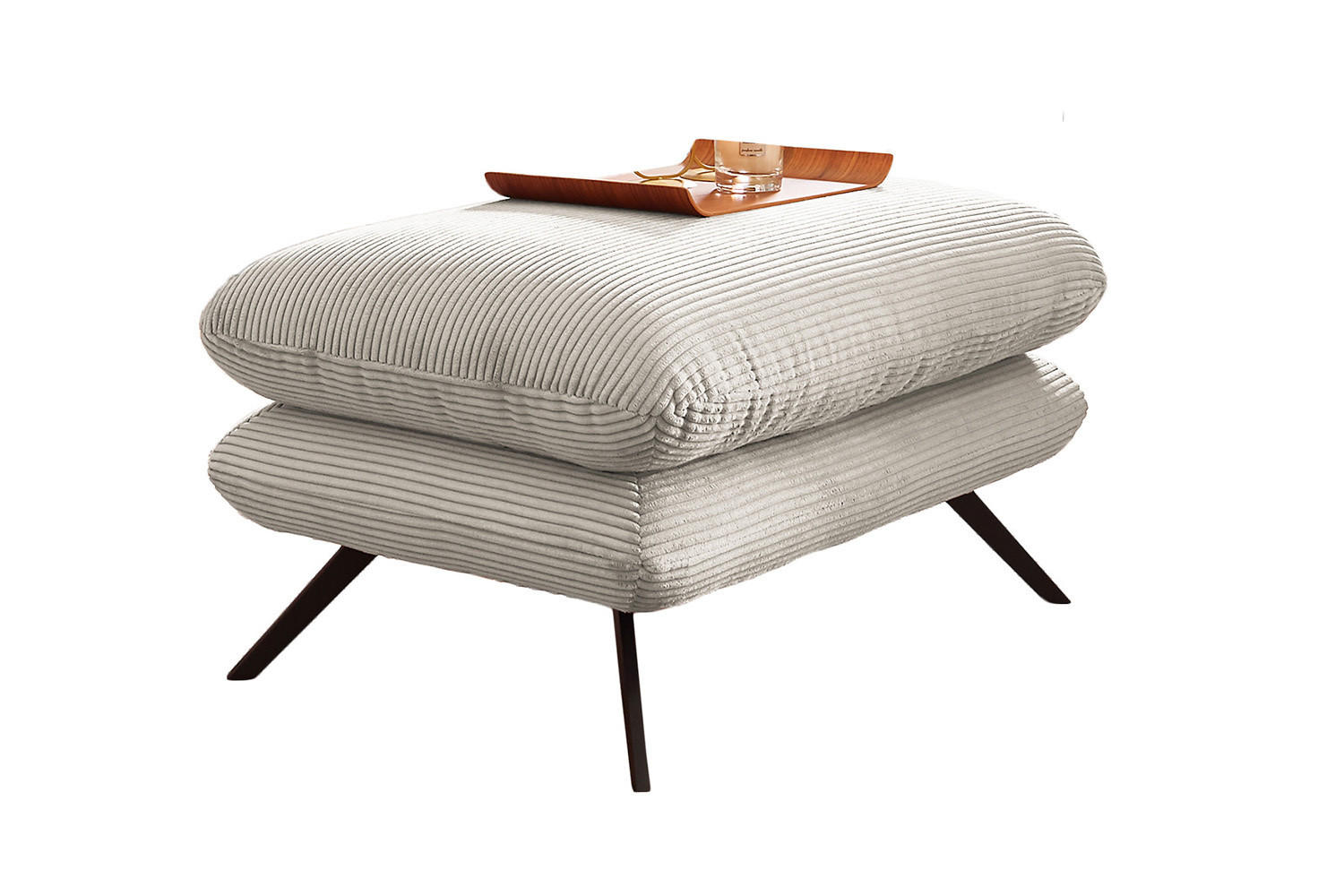 HOCKERBANK CHARME Cremeweiß - Creme, Textil (90/45/60cm) - KAWOLA