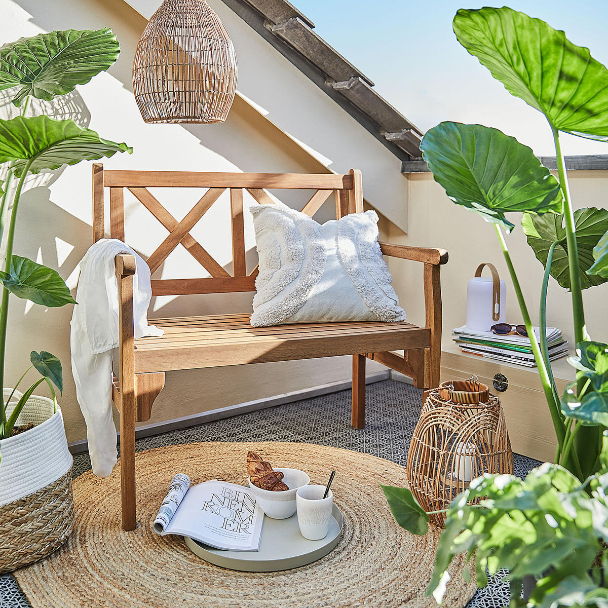 LATERNE Peaceful Home - Braun, Glas (29/46/29cm) - Butlers