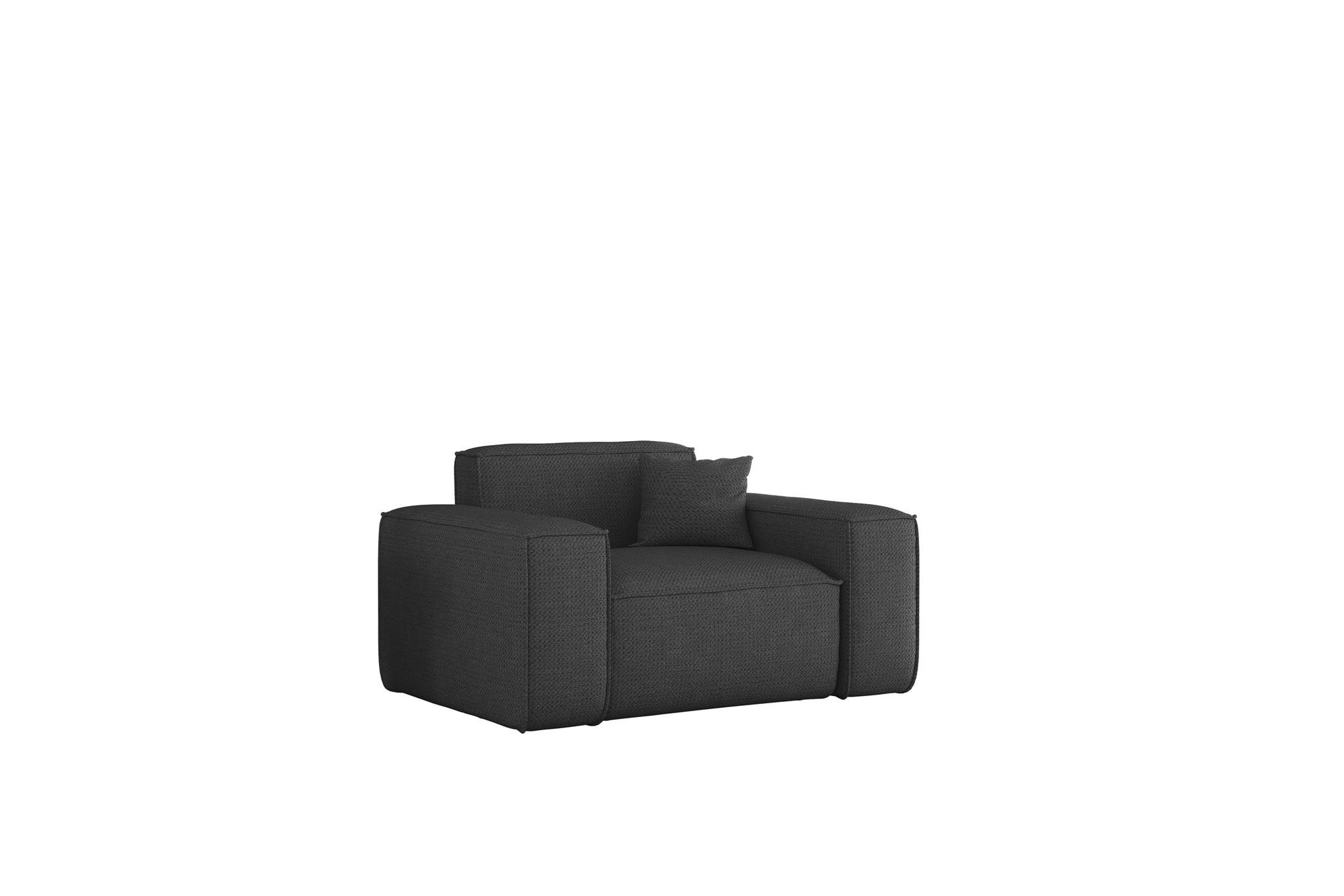 SESSEL Celes Premium In Artico - Anthrazit, Holzwerkstoff/Textil (121/73/90cm) - Fun Möbel