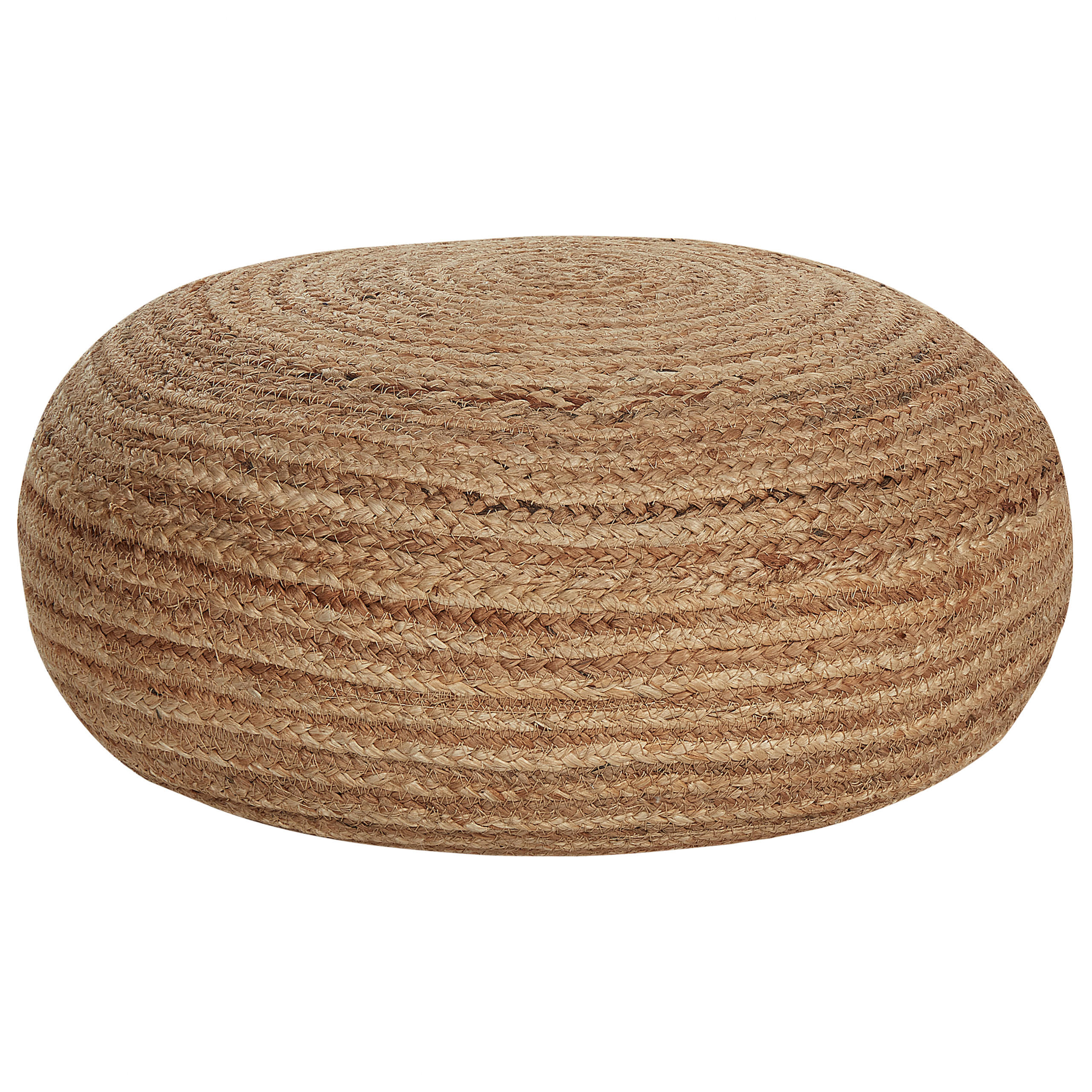Beliani PUF Béžový Juta 50/50/20 cm Tifelt