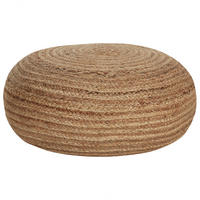 POUF Tifelt 50/50/20 cm - Beige, Naturmaterialen (50/20/50cm) - Beliani
