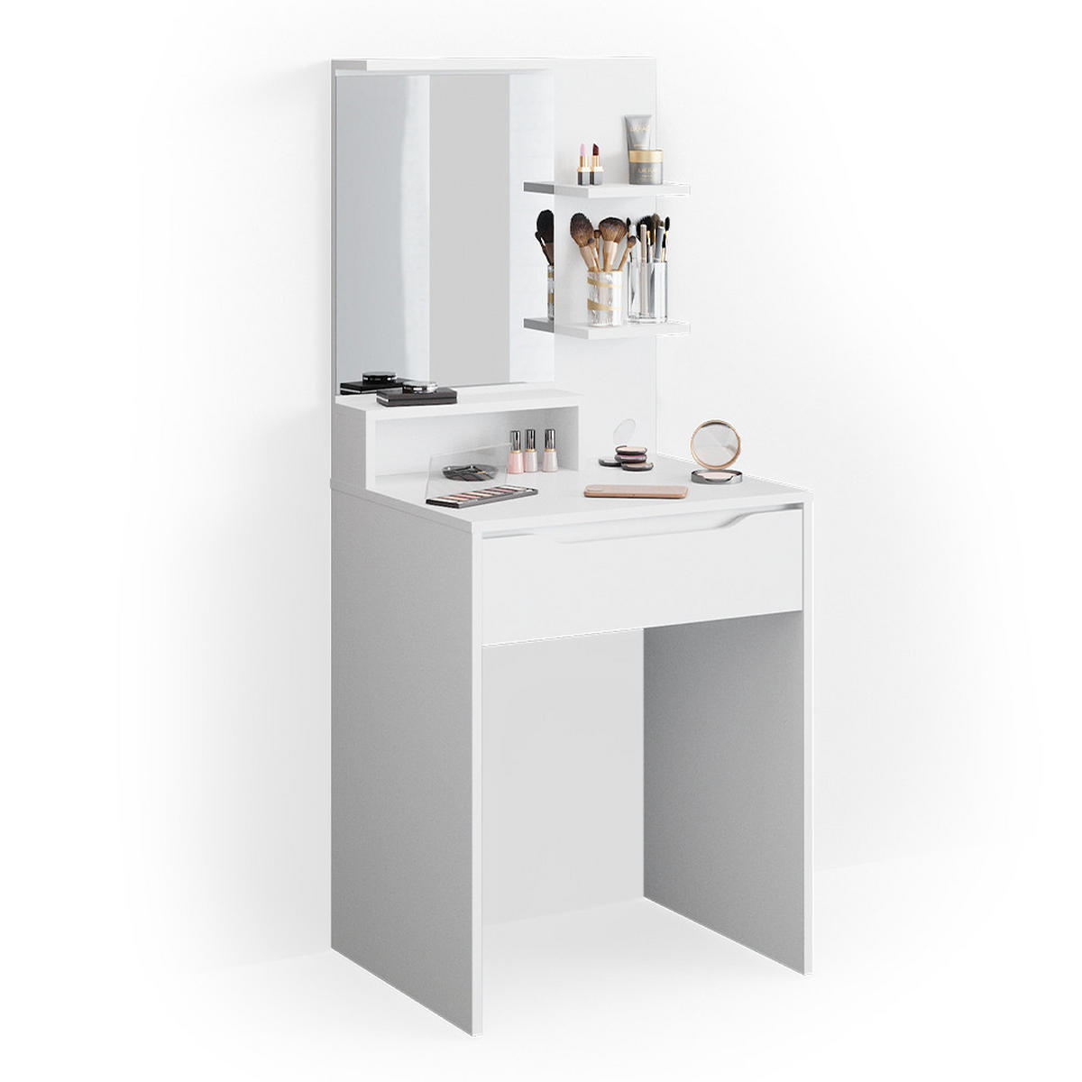 SCHMINKTISCH Ruben Weiß 60 cm - Weiß, Holzwerkstoff (60/142.7/48cm) - Vicco
