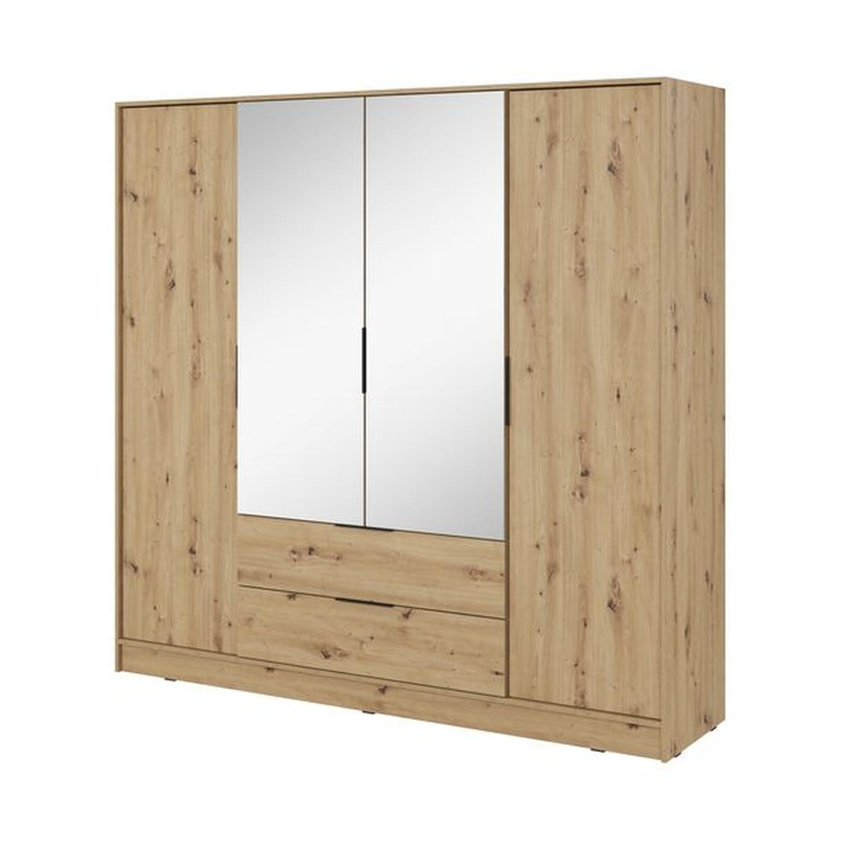 KLEIDERSCHRANK – 206 cm – Kelly – Eiche - Eiche Artisan, Holzwerkstoff (206/200/51cm) - hi-markt