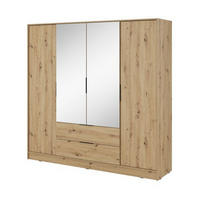 KLEIDERSCHRANK – 206 cm – Kelly – Eiche - Eiche Artisan, Holzwerkstoff (206/200/51cm) - hi-markt