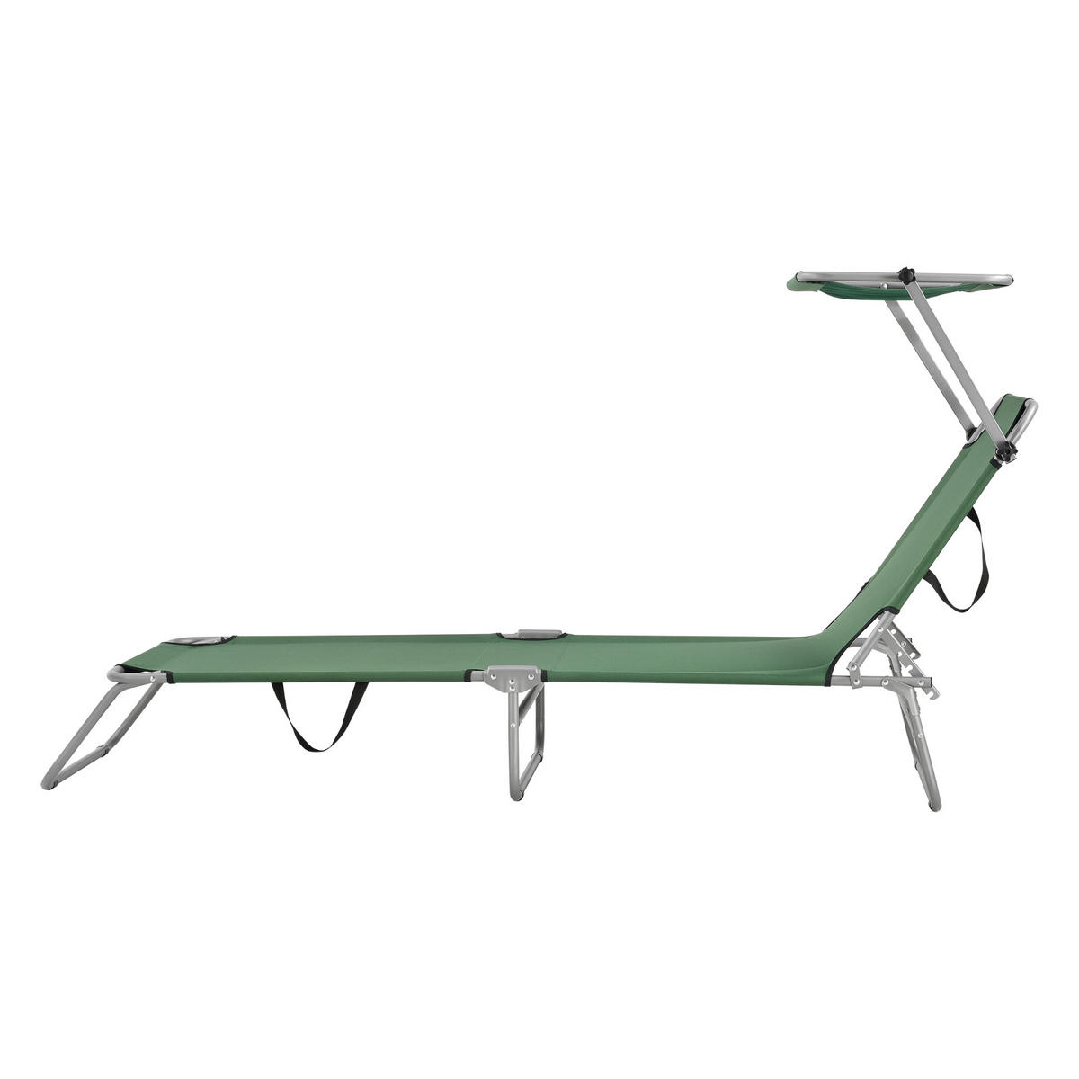 SONNENLIEGE-SET 2 TLG. Argozelo - Dunkelgrün, Metall (186/24/55cm) - casa.pro