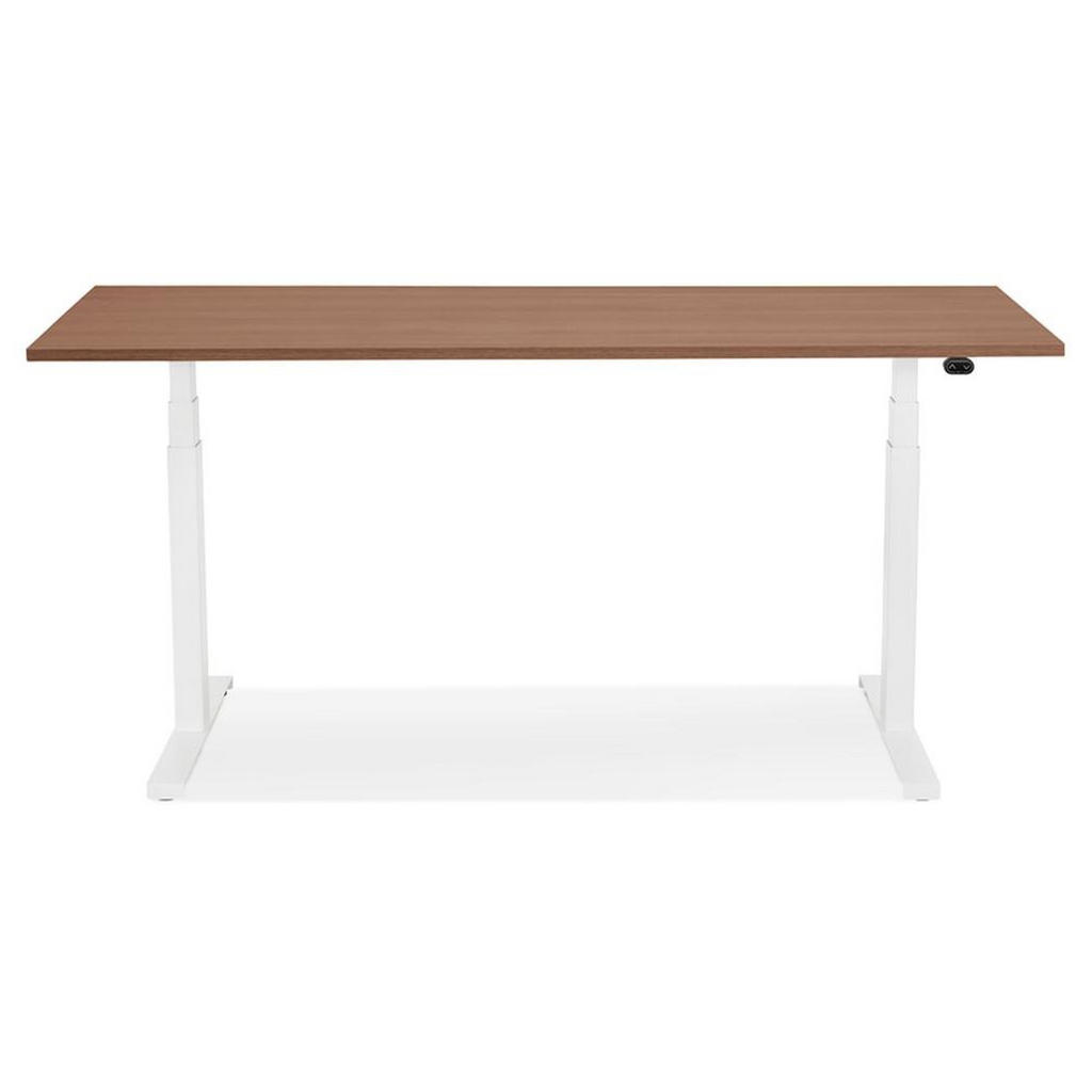 Thumbnail - Kadima Design Schreibtisch, Braun, Holzwerkstoff, Rechteckig,Rechteckig, Kufe, 140x127x70 cm, Arbeitszimmer, Schreibtisc...