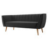 SOFA Pas 3 - Dunkelgrau/Naturfarben, Holz/Textil (182/75/74cm) - MIRJAN24