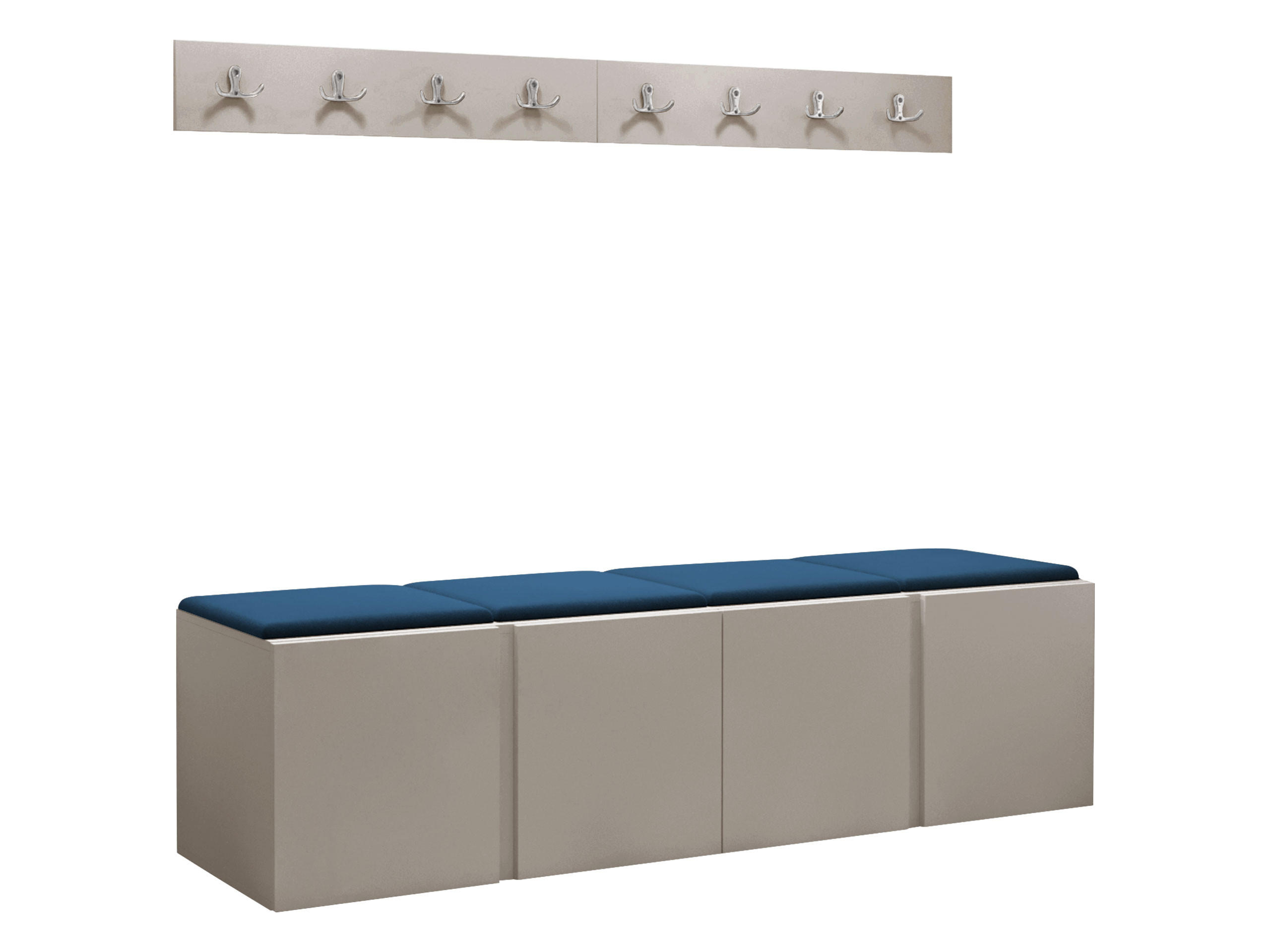 GARDEROBEN-SET Orion VII - Kaschmir/Blau, Holzwerkstoff/Kunststoff (168/42/46cm) - MIRJAN24