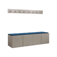 GARDEROBEN-SET Orion VII - Kaschmir/Blau, Holzwerkstoff/Kunststoff (168/42/46cm) - MIRJAN24