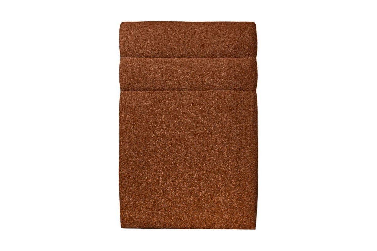 KOPFTEIL Modell Linien – Terrakotta-Bouclé-Stoff 90 cm - Beige/Terracotta, Karton/Holz (90/120/10cm) - Sommeil de Plomb