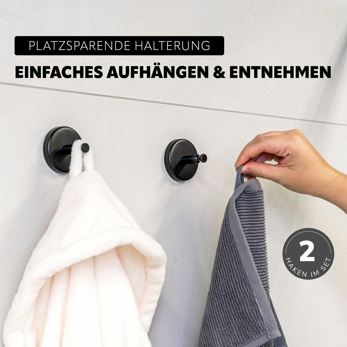 BADEZIMMER-ZUBEHÖR-SET PIAZZA BLACK 4tlg, Edelstahl, schwarz - Schwarz, Metall (14.5/35/11.5cm) - bremermann
