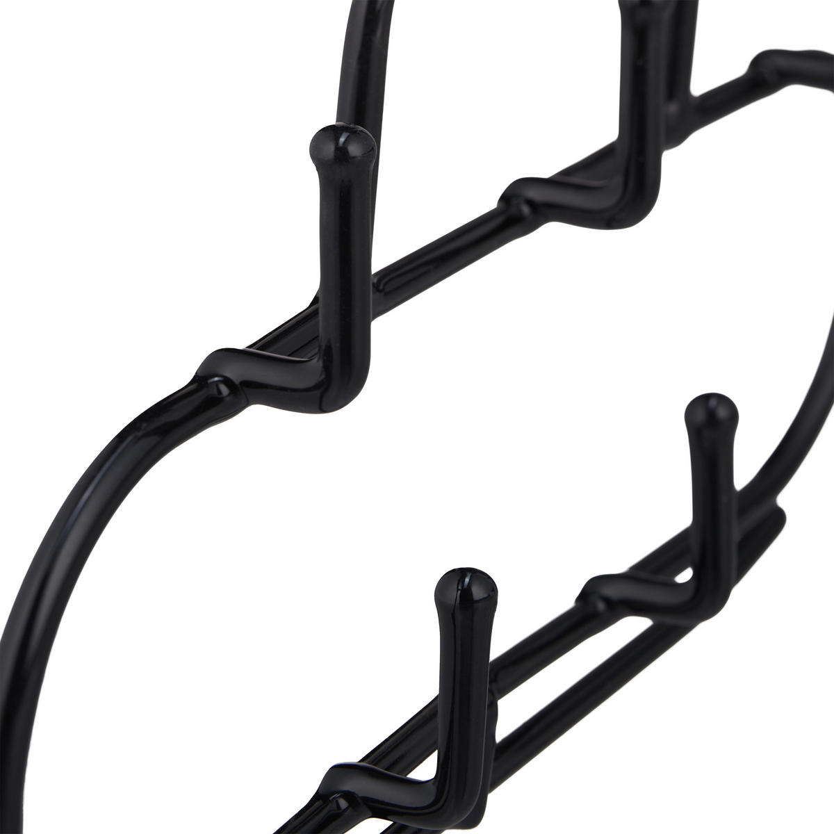 3XDRŽIAK na opasky - čierna, kov/plast (20/20/2cm) - Relaxdays