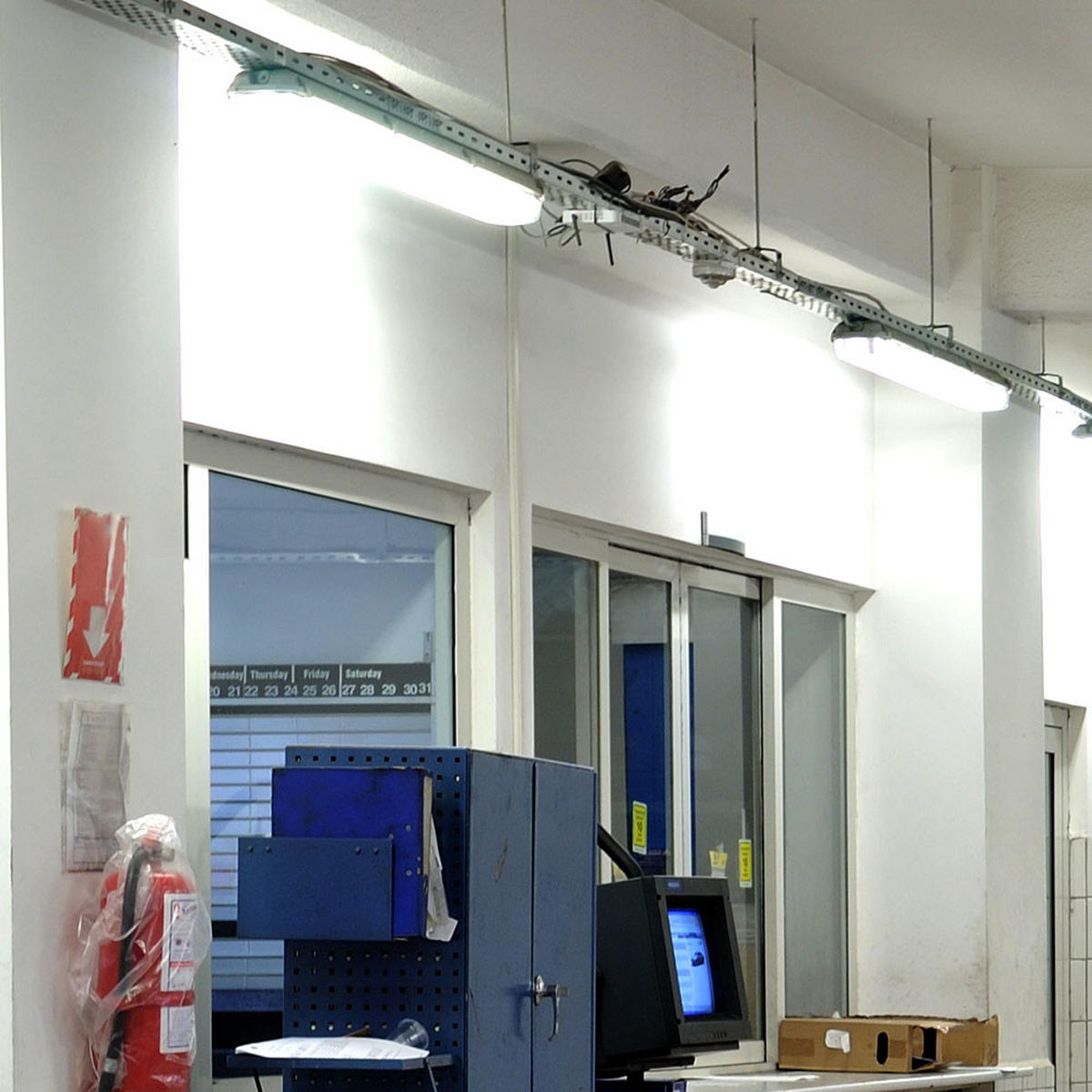 LED DECKENLEUCHTE Weiß Kunststoff 6er Set - Weiß, Kunststoff (120/6.5/5.8cm)