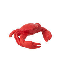 DEKOOBJEKT KRABBE - Rot, Glas/Naturmaterialien (17.5/7/19.5cm) - J-Line