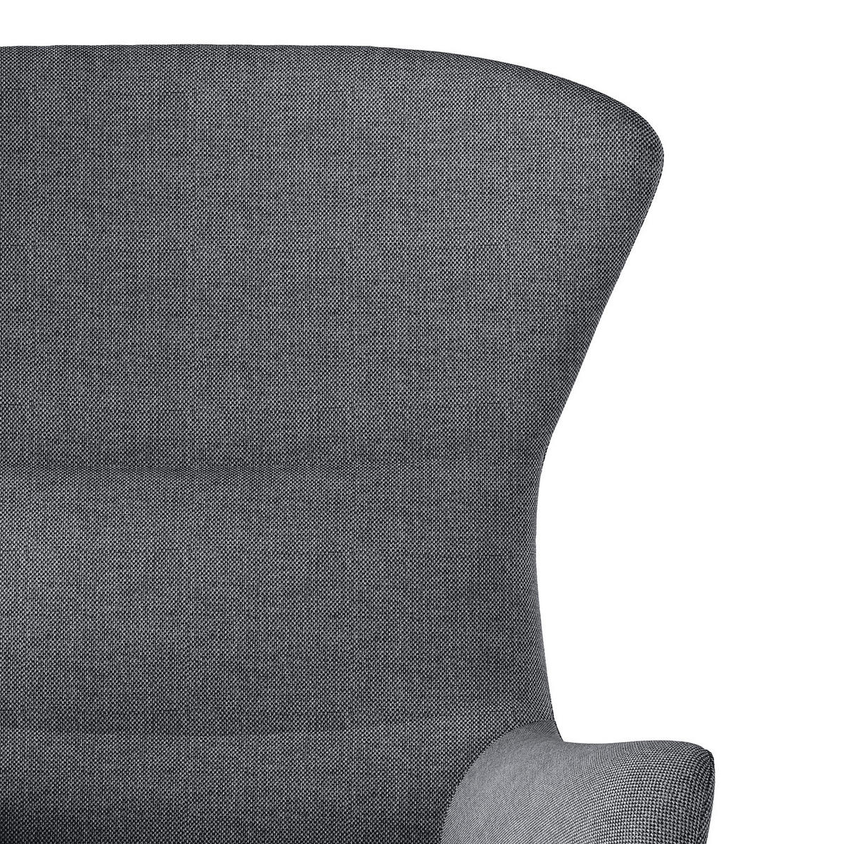 SESSEL mit Holzfüßen - Schwarz/Grau, Birkenholz/Textil (84/99/96cm) - home24