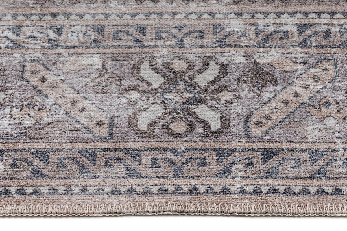 TEPPICH DUBAI grau vintage 120/180 cm - Grau, Textil (120/180cm) - Tapiso