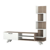 WOHNWAND Ceren Weiß Cordoba - Beige/Silberfarben, Holzwerkstoff/Kunststoff (149/131/29cm) - moebel17