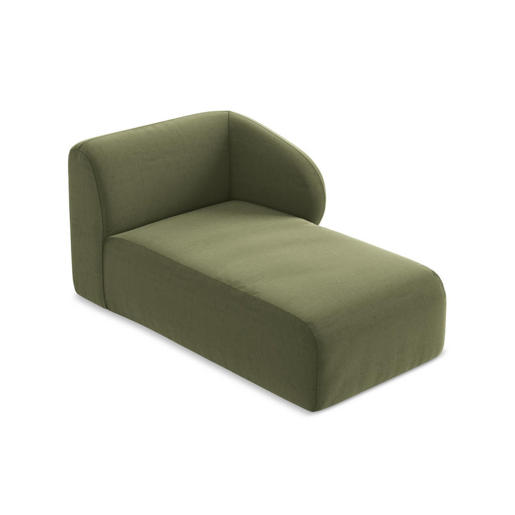 Thumbnail - Makamii Sofaelement, Olivgrün, Textil, Holzwerkstoff, 1-Sitzer, 91x75x166 cm, Hergestellt in Europa, Oeko-Tex®, Wohnzimm...