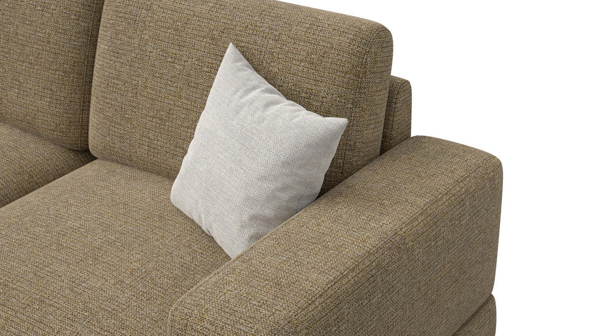 ECKSOFA OTTO 4-Sitzer, taupe - Taupe/Schwarz, Holz/Textil (279/159cm) - Courtois Laville