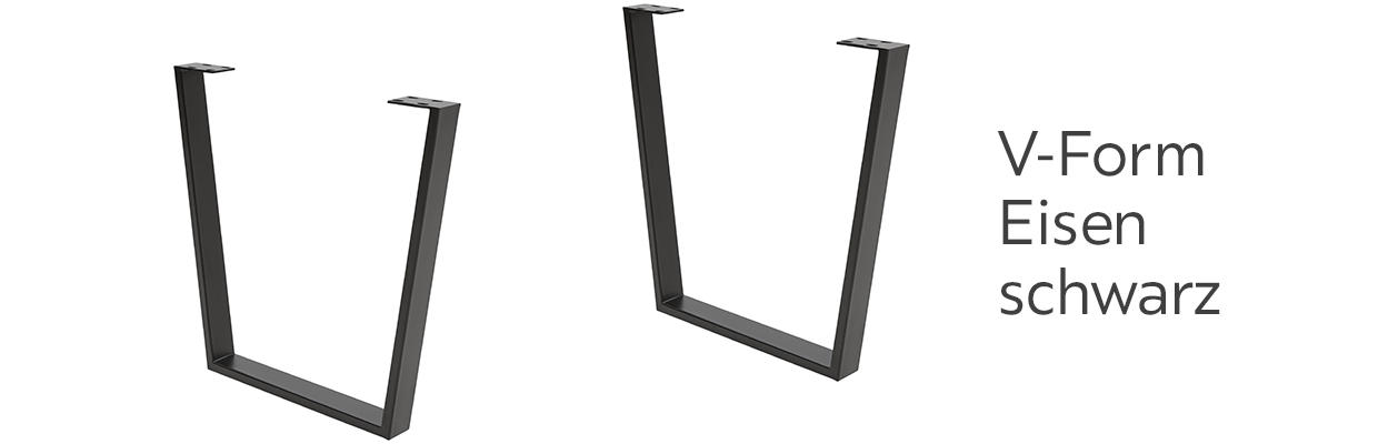 Tischsystem Memory Tischgestell V-Form Eisen schwarz