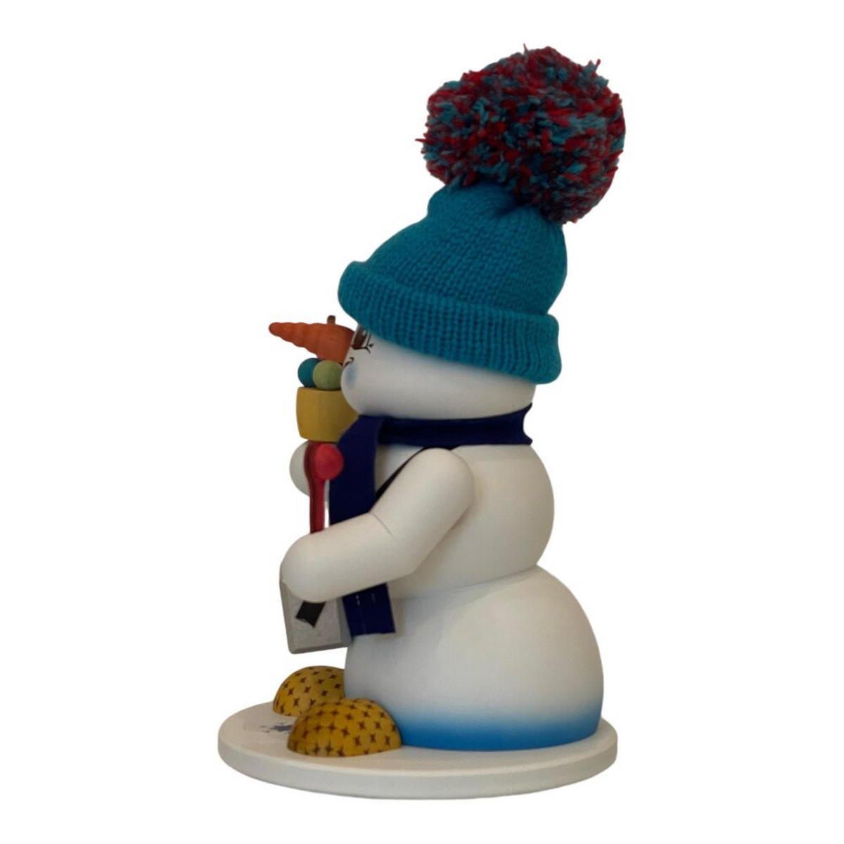 RAUCHFIGUR Schneemann Weiß Eisverkäufer 19 cm - Multicolor, Holz (15/19/0.1cm)