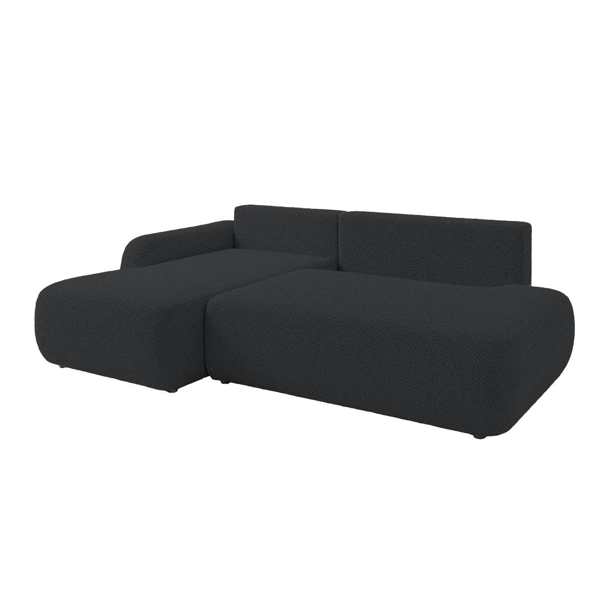 ECKSOFA Munduk I mit Schlaffunktion, Anthrazit - Dunkelgrau, Textil (302/184cm) - Fedve