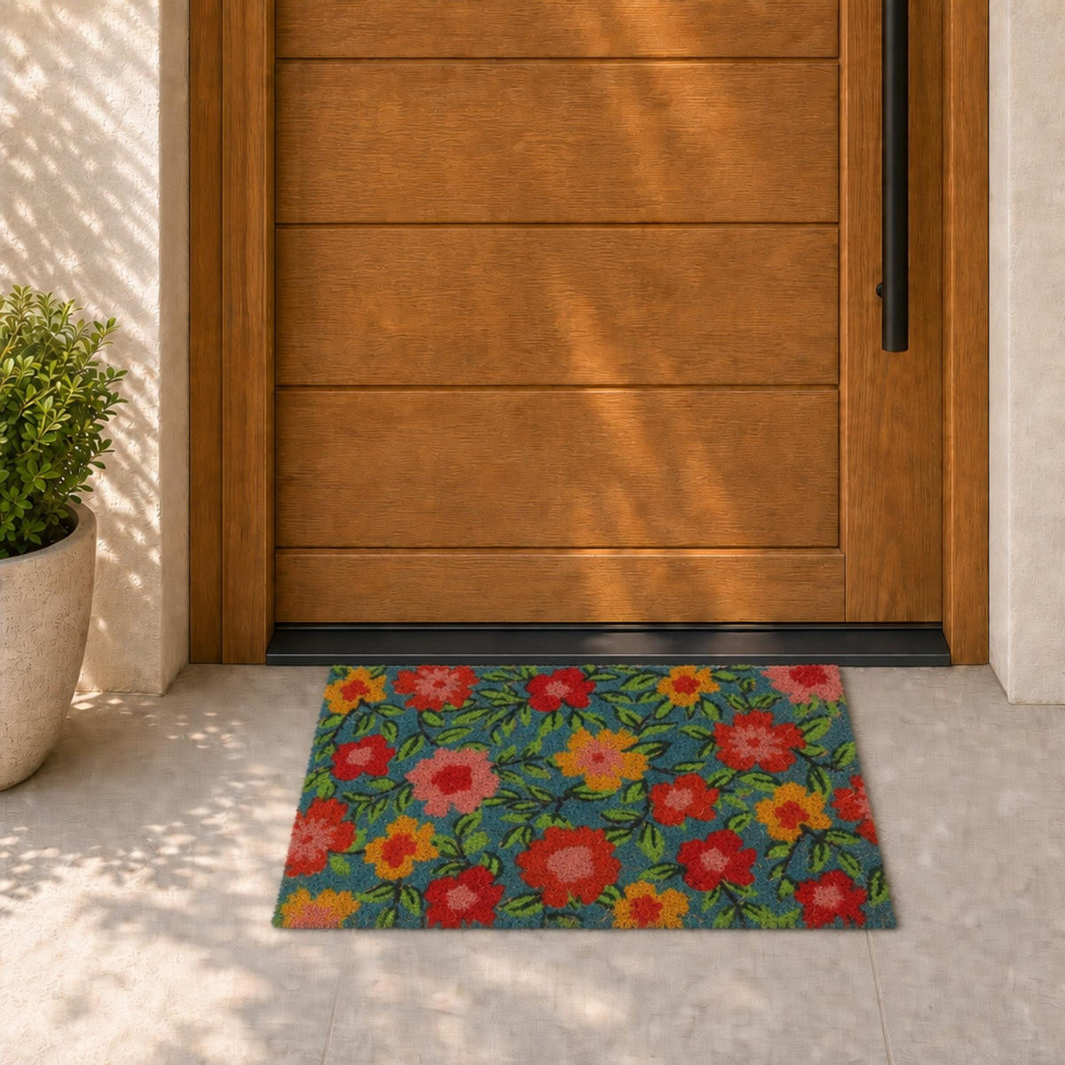 ROHOŽKA Vícebarevná kokosové vlákno 60x40 cm - různobarevná, textil/plast (50/40cm) - Relaxdays