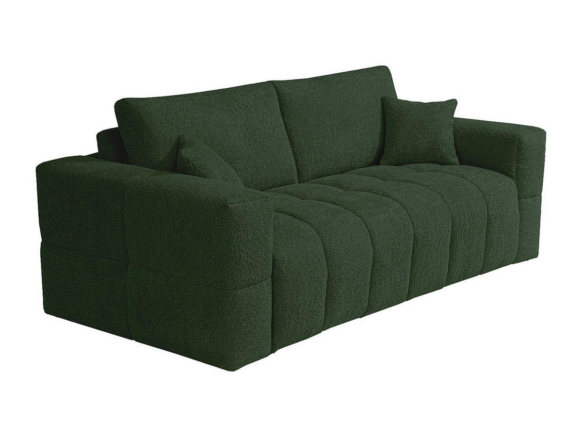 SCHLAFSOFA - 4 Personen - stoff - grün Issoro - Grün, Textil (235/90/105cm) - Vente-Unique