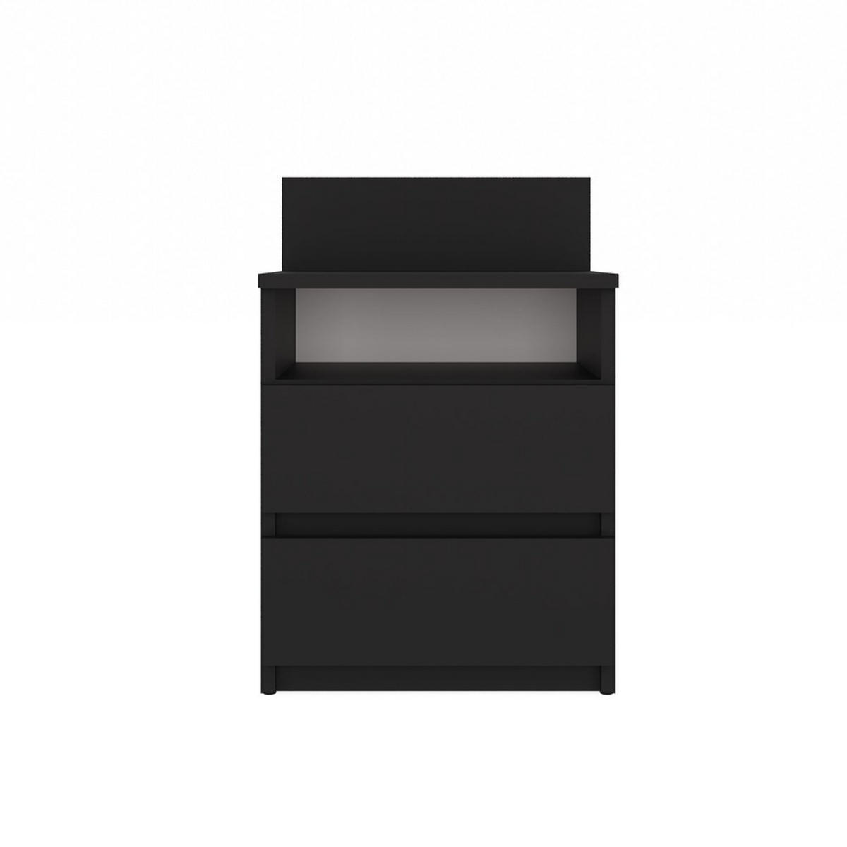 NACHTTISCH Schwarz 40/59/32 - Schwarz, Holzwerkstoff (40/59/32cm) - RAUMHIRSCH FURNITURE